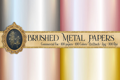 100 Brushed Metal Papers in 100 Different Colors