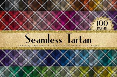 100 Seamless Tartan Digital Papers, Cloth Texture Papers