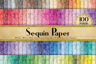 100 Sequin Papers Texture Digital Papers 12 x 12 inch