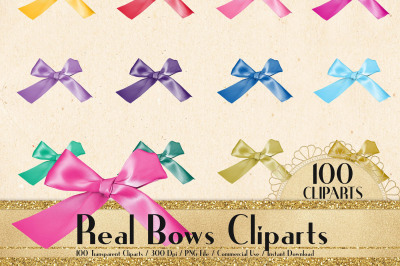 100 Real Bow Clip Arts, Realistic Bow, Bridal Shower Decor