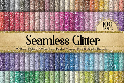 100 Seamless Glitter Texture Digital Papers 12 x 12 inch
