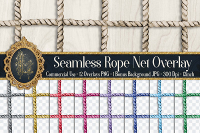 12 Seamless Rope Net Overlay Transparent PNG Images