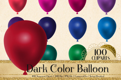 100 Luxury Balloon Clip Arts, Realistic Balloons