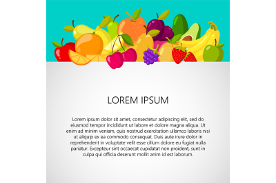 Healthy food background. Design template banner