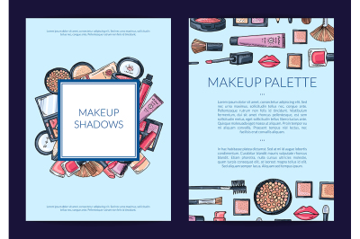 Vector card, flyer, brochure template for beauty brand