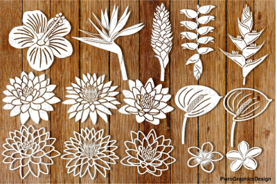 Tropical Flowers SVG files