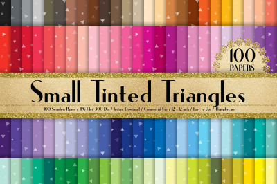 100 Small Tinted Triangle Party Confetti Digital Papers