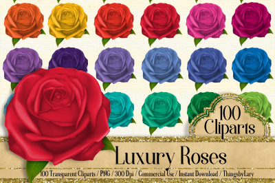 100 Luxury Rose Clip Arts&2C; Wedding&2C; Mother Day&2C; Valentine