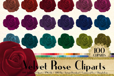 100 Velvet Rose Clip Arts&2C; Wedding&2C; Mother Day&2C; Valentine