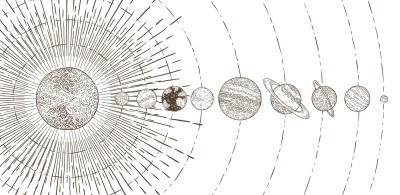 Orbital planets system. Astronomy solar systems, solars planet orbit p