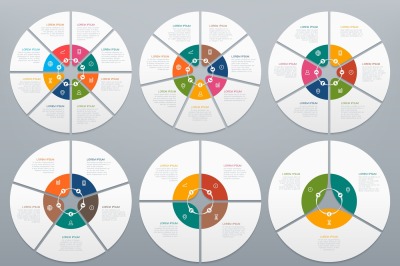 Circle infographic. Round diagram of process steps, circular chart wit