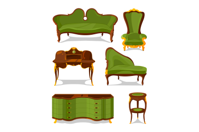 Retro old decorative furniture for living room