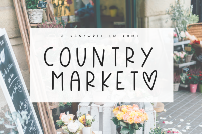 Country Market - A Cute Display Font