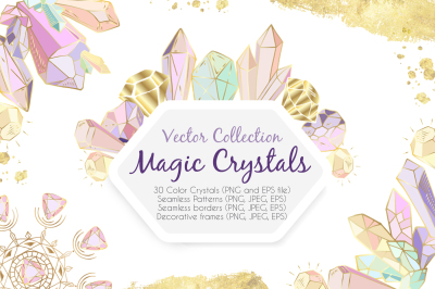 Magic Crystals - vector collection