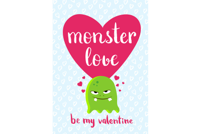 Vector Valentines Day card with heart