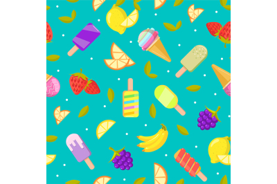 Seamless ice cream pattern