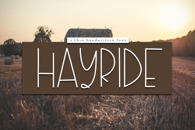 Hayride - A Thin Handwritten Font
