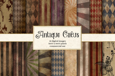 Antique Circus Digital Paper