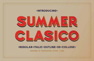 SUMMER CLASICO - Vintage Font