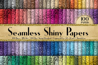 100 Seamless Luxury Shiny Papers Digital Papers 12 x 12 inch