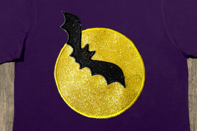 Bat and Moon | Applique Embroidery