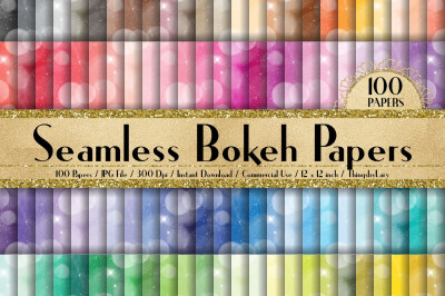 100 Seamless Sparkle Dot Bokeh Texture Digital Papers