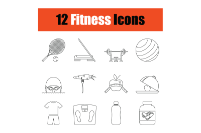 Fitness icon set