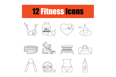 Fitness icon set