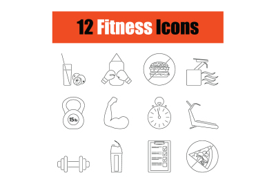 Fitness icon set