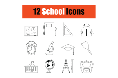 School icon set