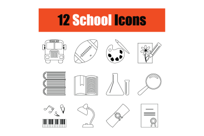 School icon set