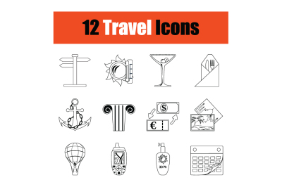 Travel icon set