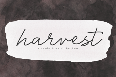 Harvest - A Handwritten Script Font