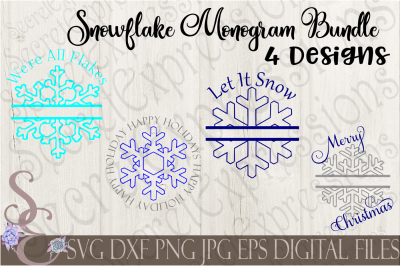 Split Snowflake Monogram Bundle