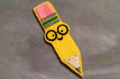 Pencil Nerd ITH Feltie | Applique Embroidery