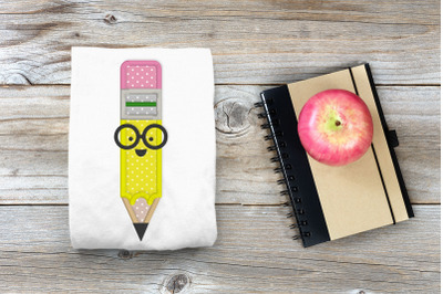 Pencil Nerd | Applique Embroidery