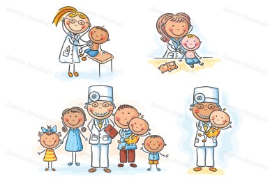 Family doctor with his patients