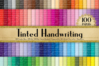 100 Seamless Antique Handwriting Digital Papers