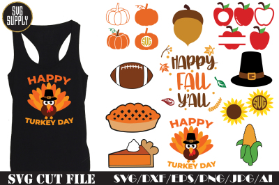 Thanksgiving Set SVG Cut File