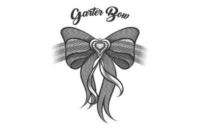 Garter Bow in Tattoo Style