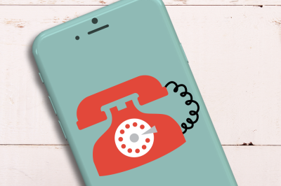 Retro Rotary Phone | SVG | PNG | DXF