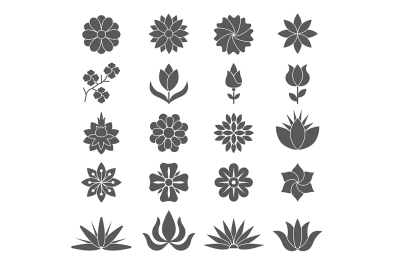 Stylized plants and flowers for different design projects