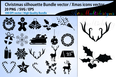 christmas svg silhouette bundle / christmas svg silhouette bundle 
