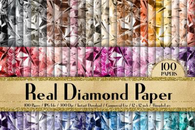 100 Luxury Realistic Diamond Texture Digital Papers