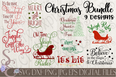 Christmas SVG Bundle 9 Designs