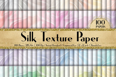 100 Realistic Silk Texture Digital Papers, Satin Backgrounds