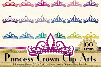 100 Princess Crown Clip Arts, Fairy Tale Princess, Royal