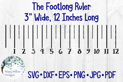Download Footlong Ruler 12 Inches Free Design T Shirt All Free Svg Cut
