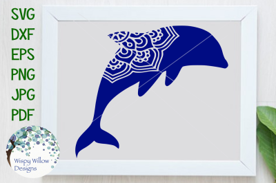 Dolphin Mandala Animal Cut File