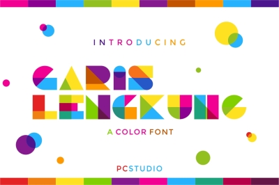 Garis Lengkung - Color Font